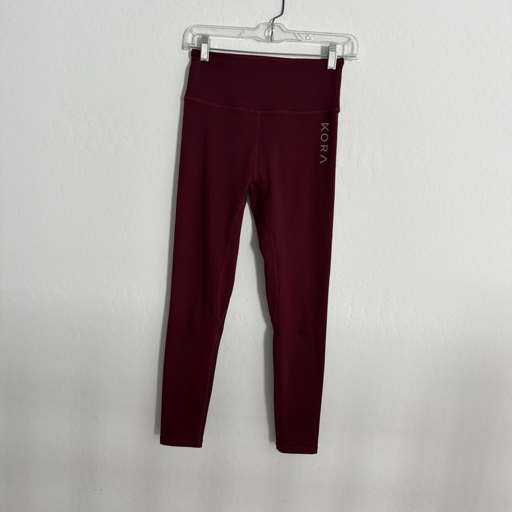 Kora Burgundy High-Waist Leggings
